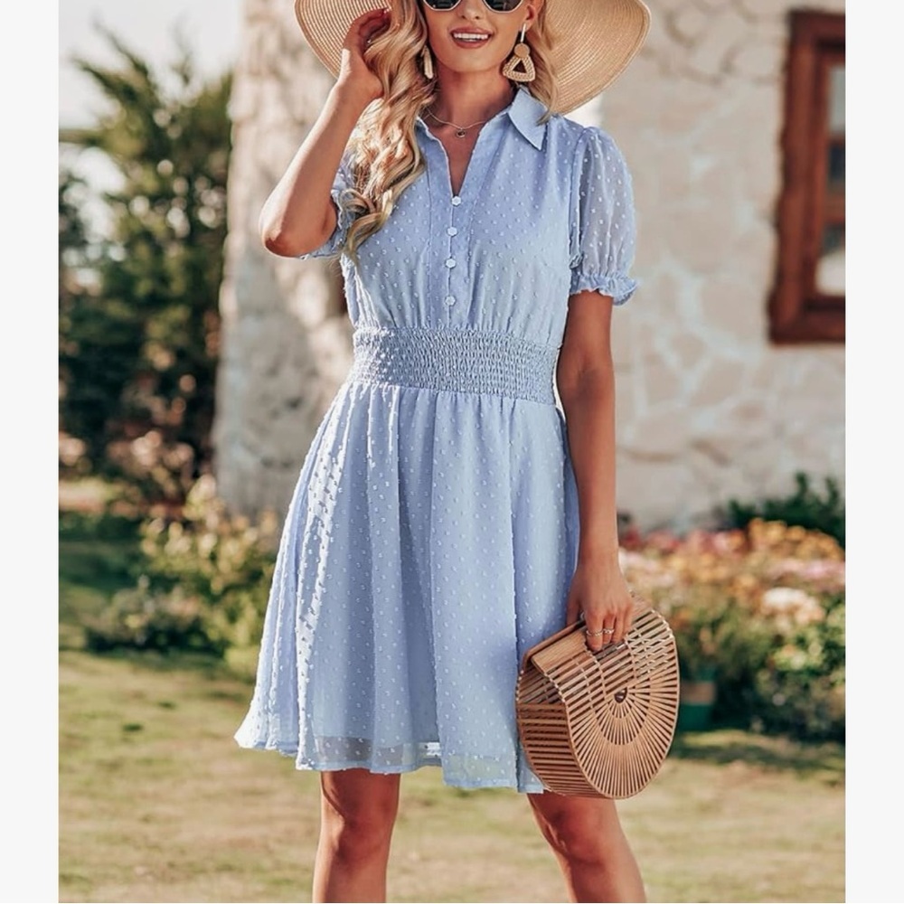 Chic Light Blue Dress Size Medium